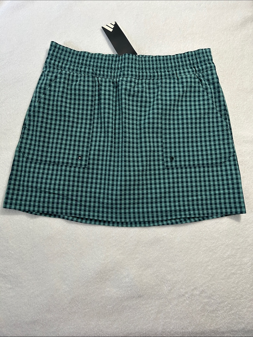 Adidas Medium Skirt Ultimate 365 Golf Gingham Skort Aurora Ivy Undershorts NWT - Picture 2 of 14